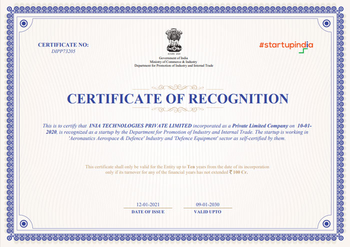 Recognised by Government of India